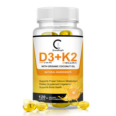 Vitamin K2 (MK7) with D3 5000 IU Supplement, 60-600 Capsules, Immune Health