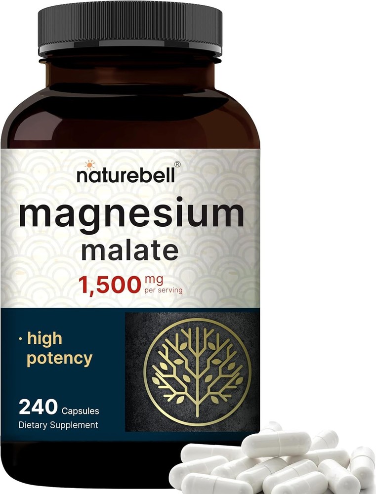Magnesium Malate 1,500mg Per Serving, 240 Capsules | 240 Count (Pack of 1)
