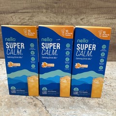 Nello Super Calm Calming Drink Mix Supplement Powder Orange Creamsicle 3 Pack