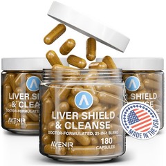 Avenir Nutrition Liver Shield & Cleanse | Herbal 60 Count (Pack of 3)
