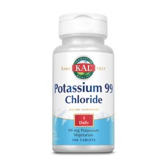 KAL Potassium Chloride 99mg | Rapid Disintegration | 100 Tablets