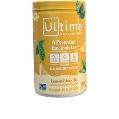 Ultima Replenisher 6 Essential Electrolytes Mix, Lemon Black Tea, 90 Servings