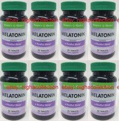 ( LOT 8 ) Melatonin 3mg w/ Vitamin B-6 (aids rest non-narcotic) 30 Tablets/Bott