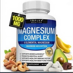 TopLux Magnesium Complex 1000mg – 7 Forms for Sleep & Muscle Support, 90ct