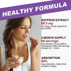 Pure Saffron Extract 88.5mg – Supports Healthy Appetite Suppressant 240 Capsules