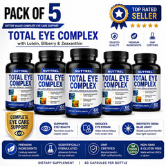 (Pack 5) Nuttrel Total Eye Complex Premium Vision Care Supplement 300 Capsules