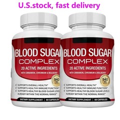 2-Pack Blood Sugar Complex – Daily Natural Blood Sugar Capsules Support -120Caps