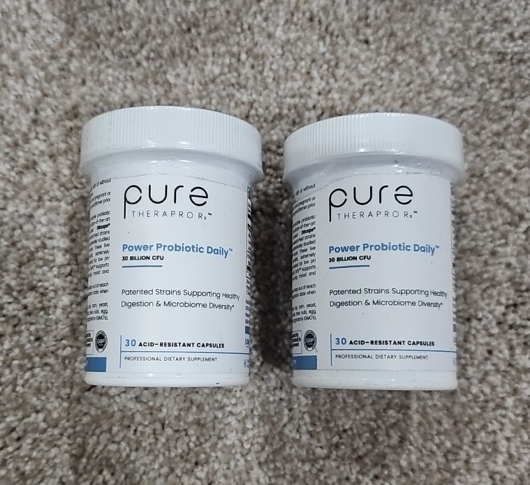 X2 Lot- PROBIOTIC SUPPLEMENT 30 Billion CFU Per Capsule 30ct PURE THERAPRO RX