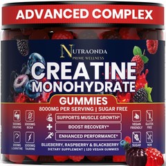 Pre-Workout Gummies – 120-Count Creatine Monohydrate Gummies for Men and Wome…