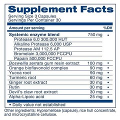 3 pack LivingWell Nutraceuticals Heal-n-Soothe Systemic Enzyme Formula 90 Cap*