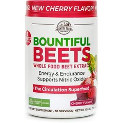 Country Farms Bountiful Beets Powder Cherry Flavor Superfood 10.6 Ounce
