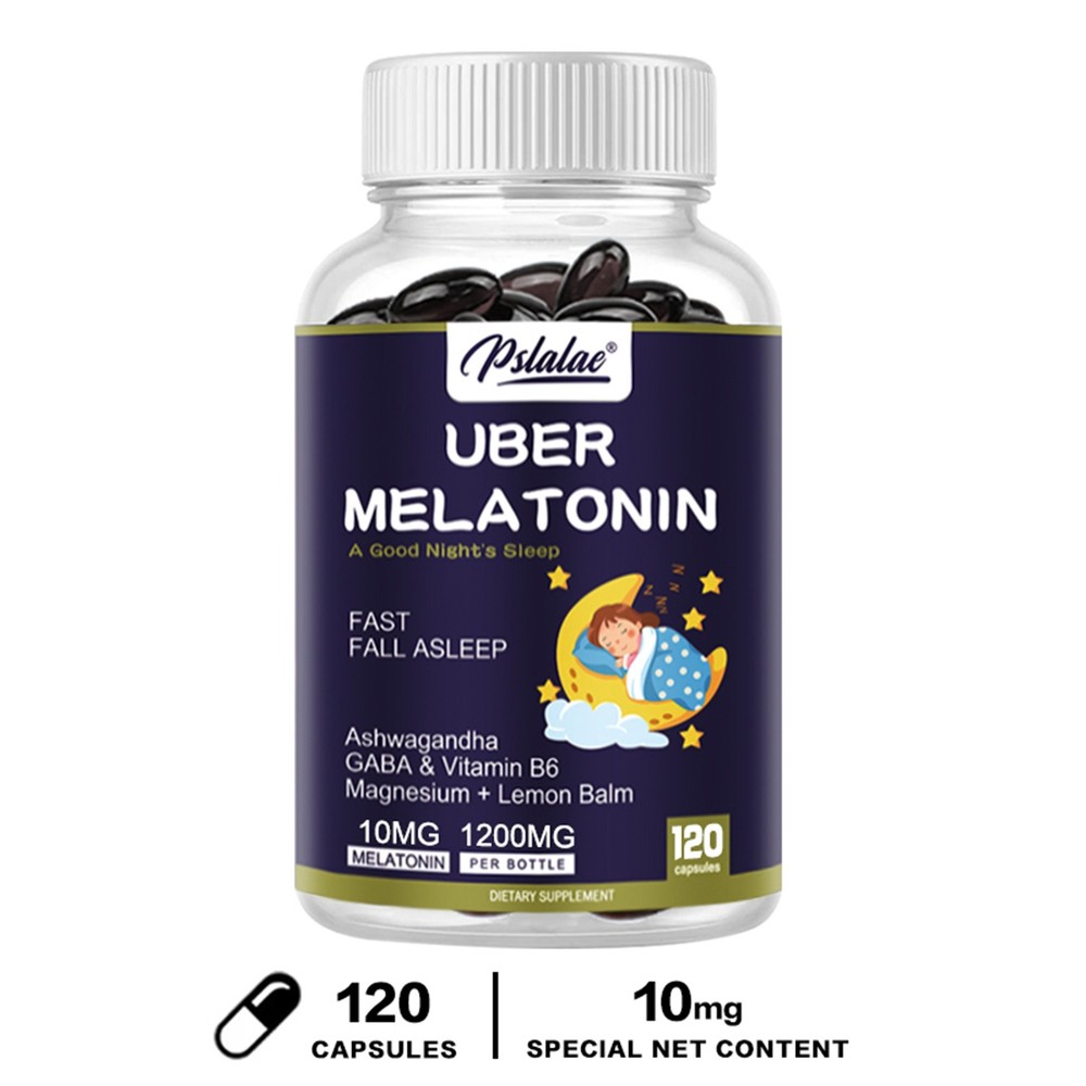 Uber Melatonin 10mg – Ashwagandha, Magnesium, L-Theanine – Natural Sleep Aid