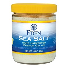 Eden Foods Sea Salt, 14 OZ 14 Ounce (Pack of 1), gray