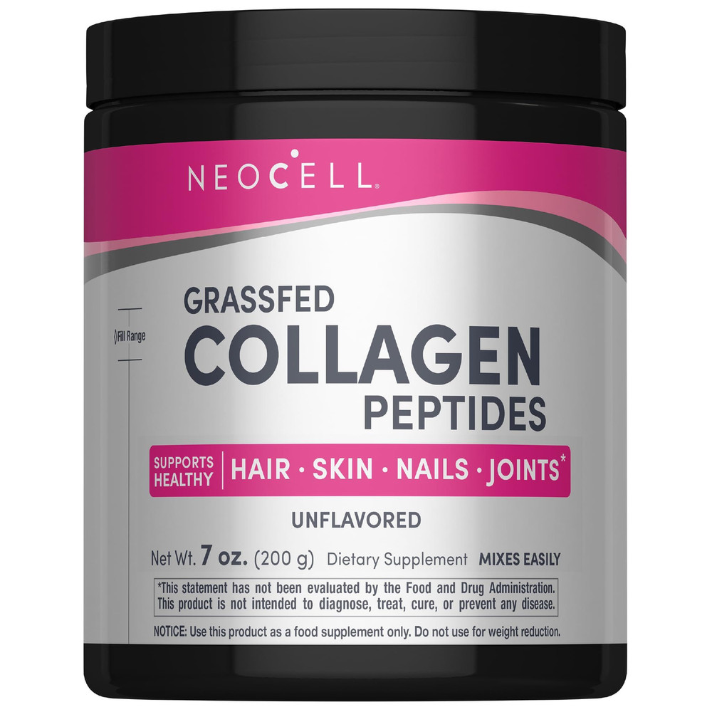 NeoCell Grassfed Collagen Peptides Powder | 7 oz | 7 Ounce (Pack of 1), White