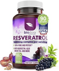 Resveratrol 1600mg – 180 Capsules | Trans-Resveratrol Antioxidant Supplement …