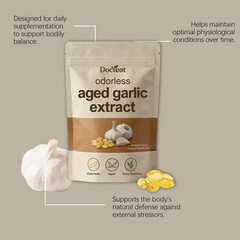 Quality Aged Garlic Extract 30 Softgels – Odorless – Heart Immune Health