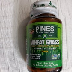 Pines International Organic Wheat Grass – 500 mg – 100 Tablets, (03/2029)