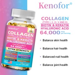 Collagen Capsules,Supports Healthy Skin,Hair,Nails And Joints,Antioxidant