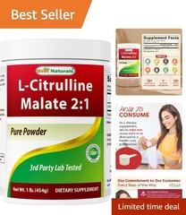 Unflavored L-Citrulline Malate 2:1 Powder – Bulk 1 lb for Workout Performance