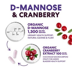 D-Mannose – 1,300mg Organic D Mannose Per Serving with Organic Cranberry Extr…