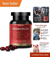 Antarctic Krill Oil 500 mg – Omega-3 Softgel Formula for Heart & Joint Vitality