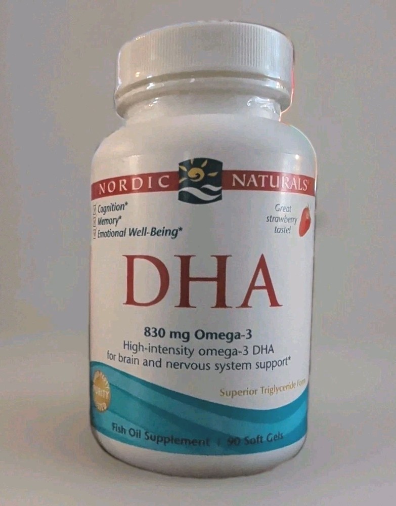 Nordic Naturals DHA Strawberry 90 ct Supports Brain & Nervous System Exp 3/2027