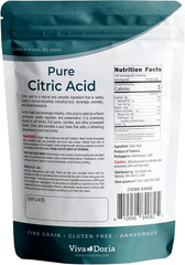 Viva Doria 100% Pure Citric Acid, Food Grade, Fine Grain, 2 Lb (907 G)