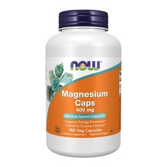 NOW Foods Magnesium Supplement 180 Count Vegan Energy Support Non GMO Keto