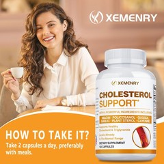 Cholesterol Support 240pcs- Heart & Cardiovascular Health – Plant Sterol, Garlic