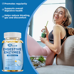 Digestive Enzymes Prebiotic & Probiotics Gas, Constipation & Bloating Relief 120