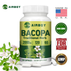 120pcs Bacopa Monnieri 2000mg – Memory Focus Boost Nootropic Brain Supplement