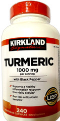 Kirkland Signature Turmeric 1000mg with Black Pepper 240 Capsules EXP 10/2025