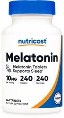 Nutricost Melatonin 10mg, 240 Tablets – 10mg Per 240 Count (Pack of 1)