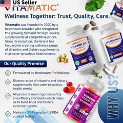 Vitamatic Magnesium Complex, 400mg Elemental 120 Count (Pack of 1), No Color