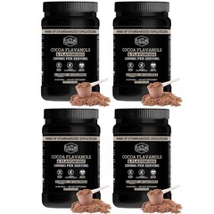 4 PACK! Black Forest High Flavanol Cocoa Powder and Flavonoid Supplements 1200mg