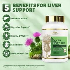 New Liver Cleanse Detox & Repair Milk Thistle Supplement with Silymarin