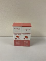 2pk Green people Magnesium Liquid Drops 1000mg Strawberry Flavor, B72-85