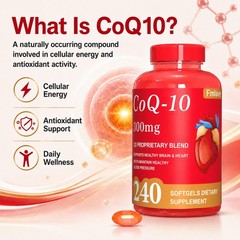 CoQ 10 Coenzyme Q10 Vegan Softgel 300mg Cardiovascular Heart Health 240 Capsules