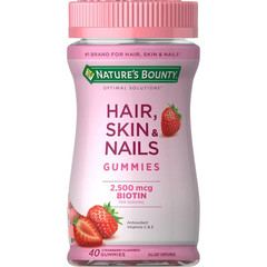 Nature’s Bounty Optimal Solutions Hair, Skin & Nails Gummies with Biotin – 40ct