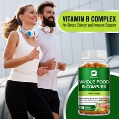 Vitamin B Complex 120 Capsules B1,B2,B3,B5,B6,B7,B9,B12, Immune Support Pills