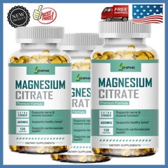 3×120pcs Magnesium Citrate High Absorption – Constipation Relief & Nerve Health