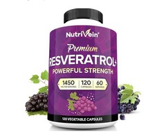 Nutrivein Resveratrol 1450mg – 120 Capsules – Anti-Aging Antioxidant Supplement