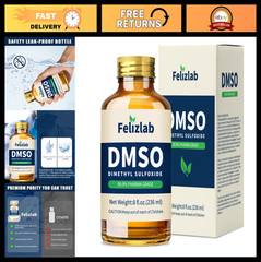 99.9% Pure DMSO Liquid – 8 fl oz Undiluted, Low Odor, High Purity, Amber Bottle