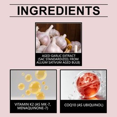 Garlic Extract 600mg Softgels Odorless Aged Garlic Extra with CoQ1*