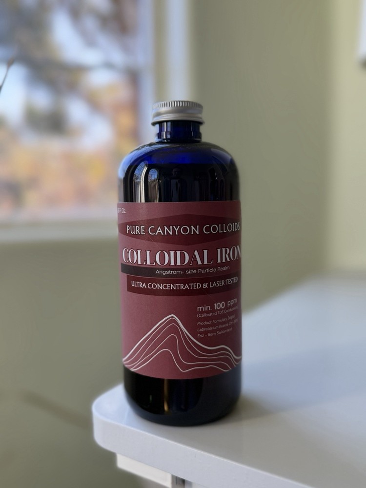 Colloidal Iron 16 Oz. 100 PPM Ultra Concentrated & Laser Tested FREE SHIPPING