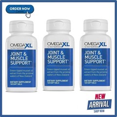 Omega XL 120 Capsules Lipped Mussel Omega-3 Joint Relief (Pack of 3)