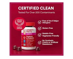 Delicious Grape Probiotic & Prebiotic Gummies – 6 Billion CFU Digestive Health!