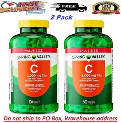 Spring Valley 1000 mg, Vitamin C with Rose Hips 1000 Tablets, Support Immune new
