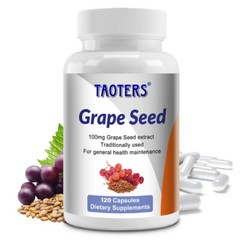 Grape Seed Extract 120 Veggie Capsules 100 mg 95% Polyphenols Antioxidant