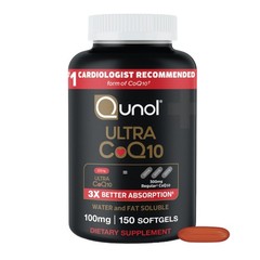 Qunol Ultra CoQ10 100mg Softgels 3X Better Absorption Coenzyme Q10 Supplement…